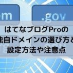 はてなブログProの独自ドメインの選び方と設定方法や注意点